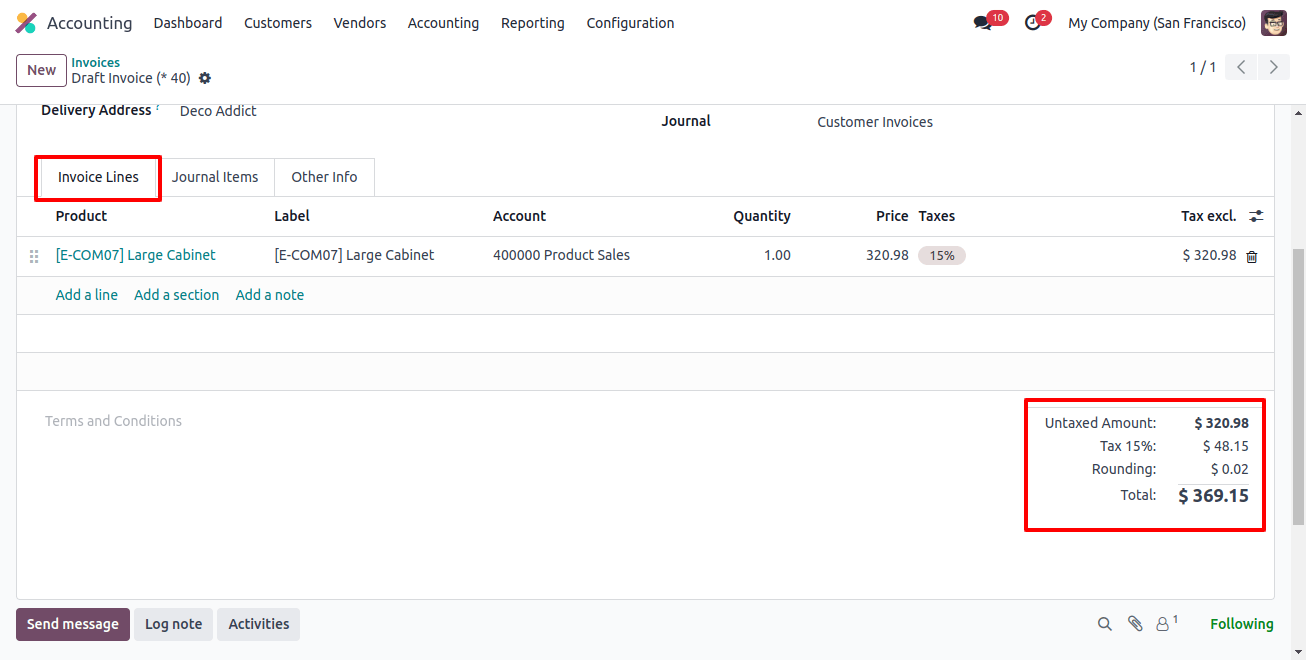 Show Cash Rounding in total