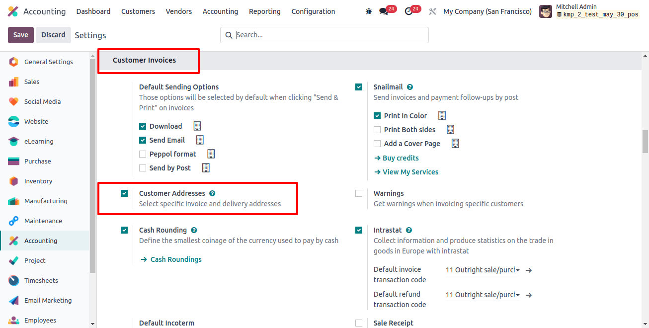 Accounting Customer Invoices