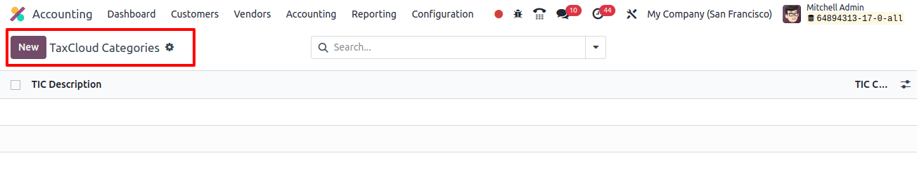 TaxCloud Categories