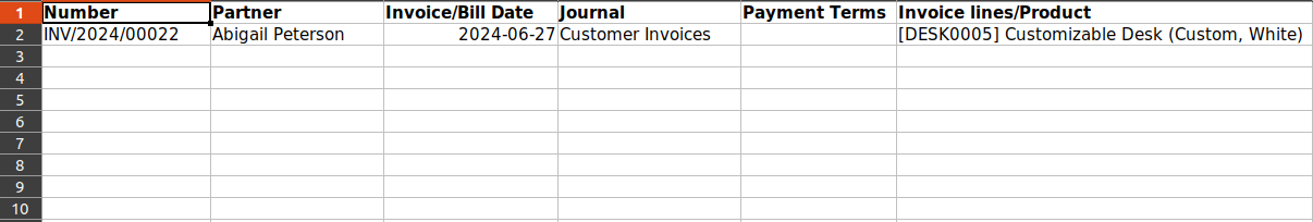 Generate Invoice Template