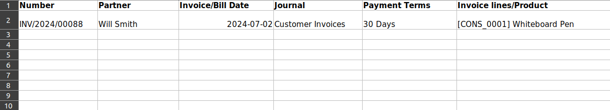 Generate Invoice Template