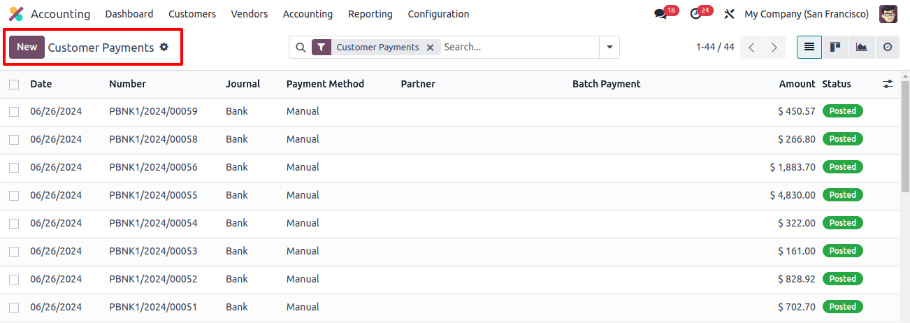 Customer Payments