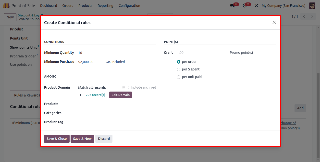 Create Conditional Rules in Odoo