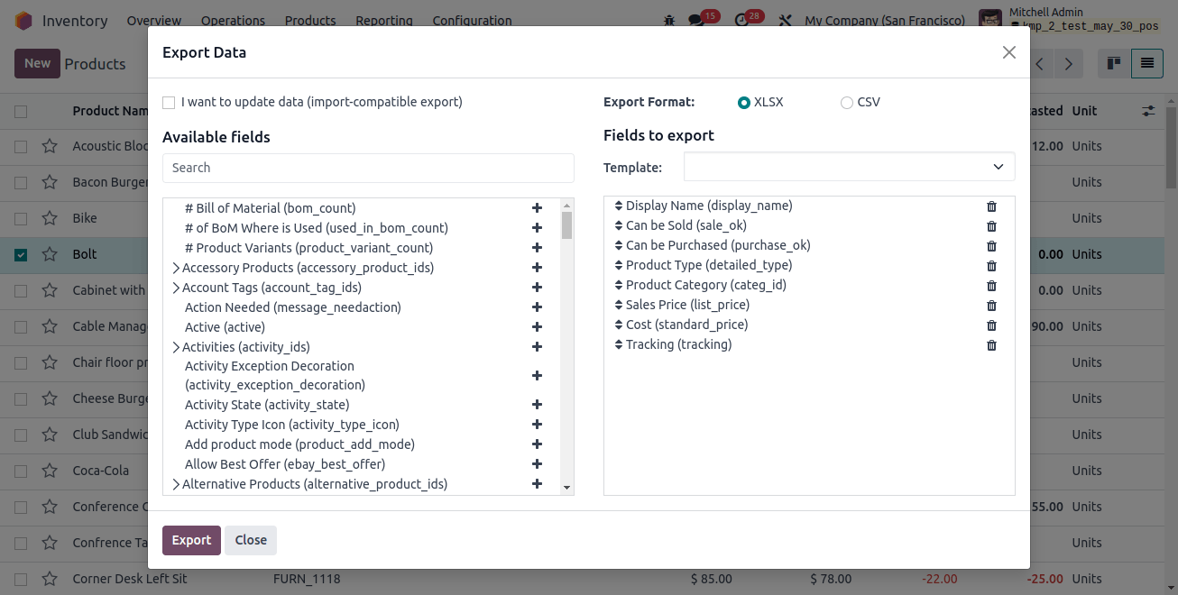 Export Data