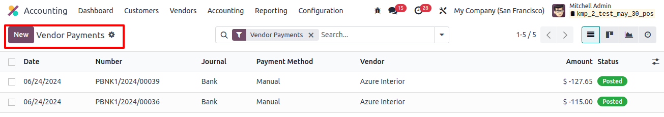 Vendor Payments