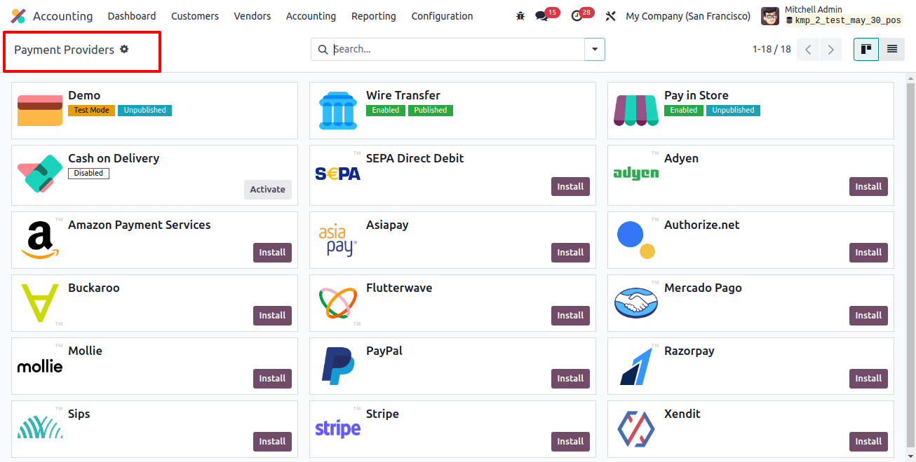 Payment Providers