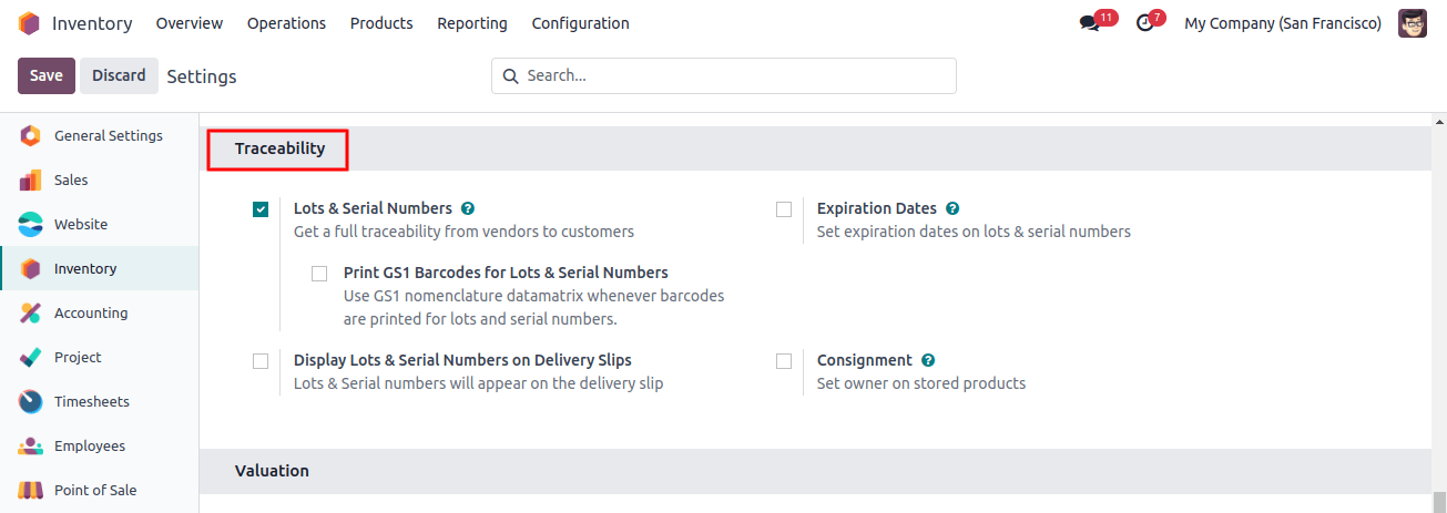 Inventory Traceability