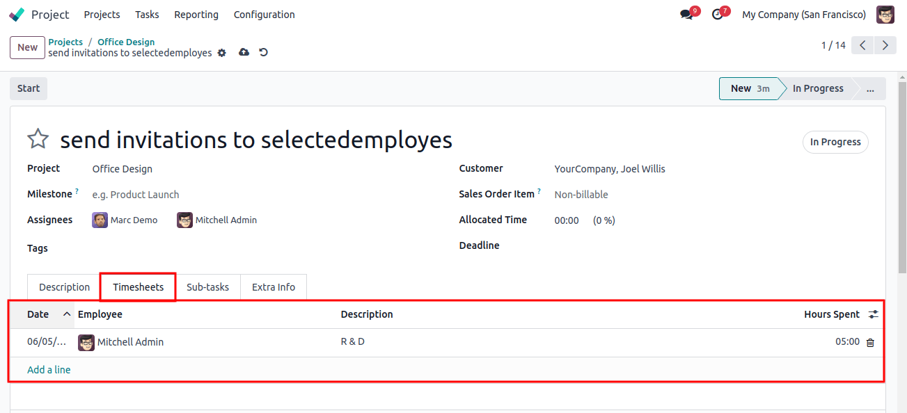 Project Timesheet