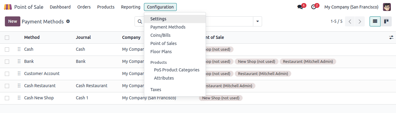 POS Setting