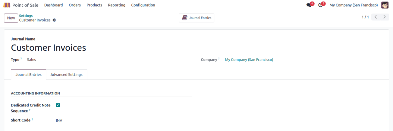 POS customer Invoices