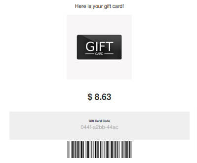 POS Gift Card