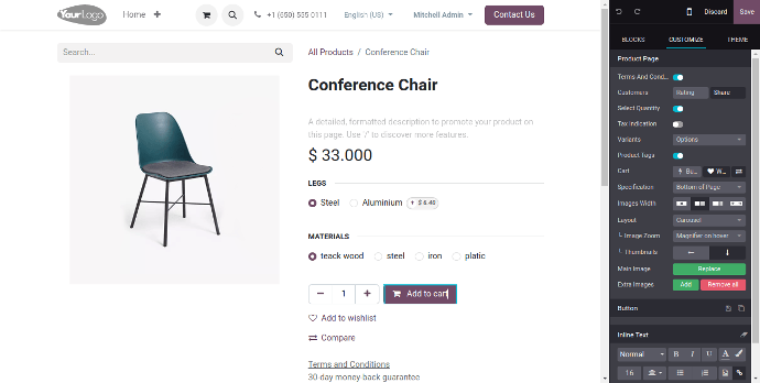 Conference Chair (Product) Add to Cart