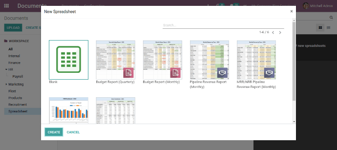 Create Spreadsheet In Odoo 