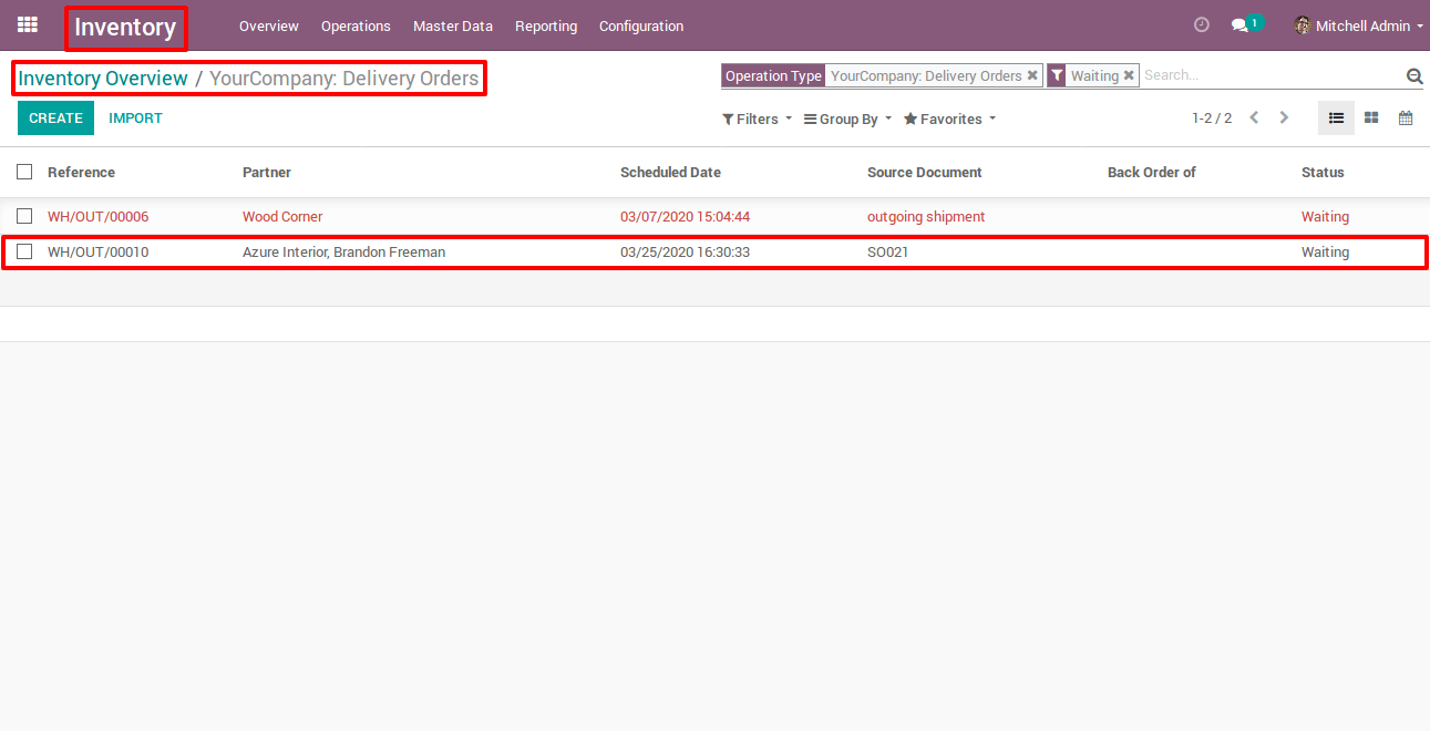 Open Sale Orders Delivery Records in Odoo