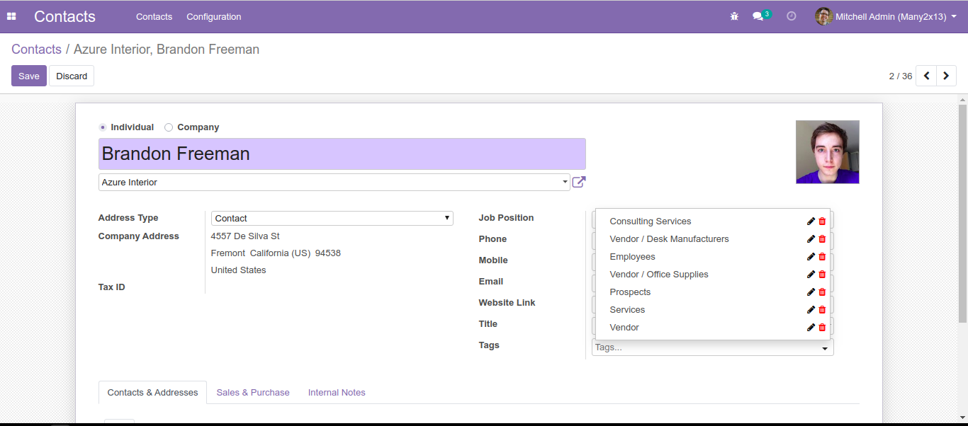 Many2one Field Dropdown in Odoo