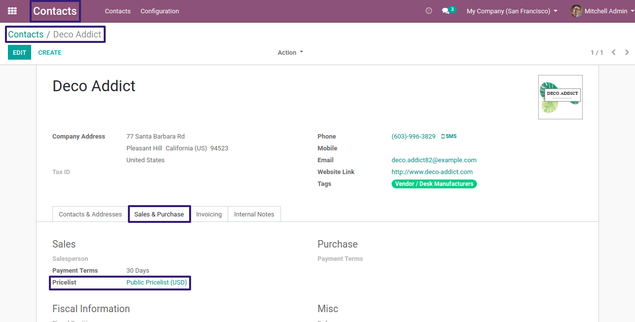 Pricelist Will Change Based on Customer In Odoo 13