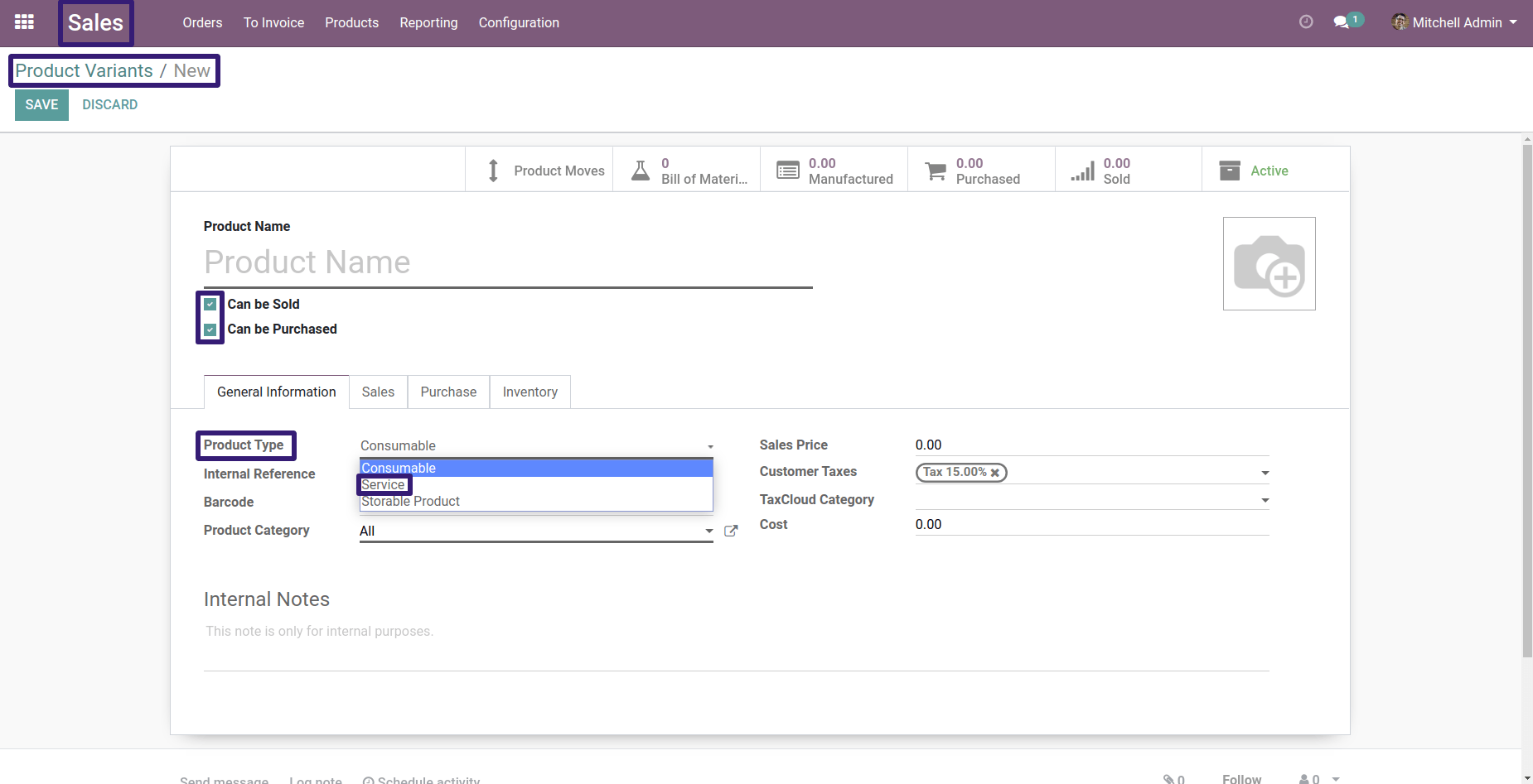 Odoo Product Variants Add Data in Fields