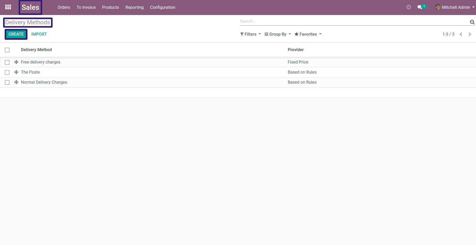 Create Delivery Methods In Odoo