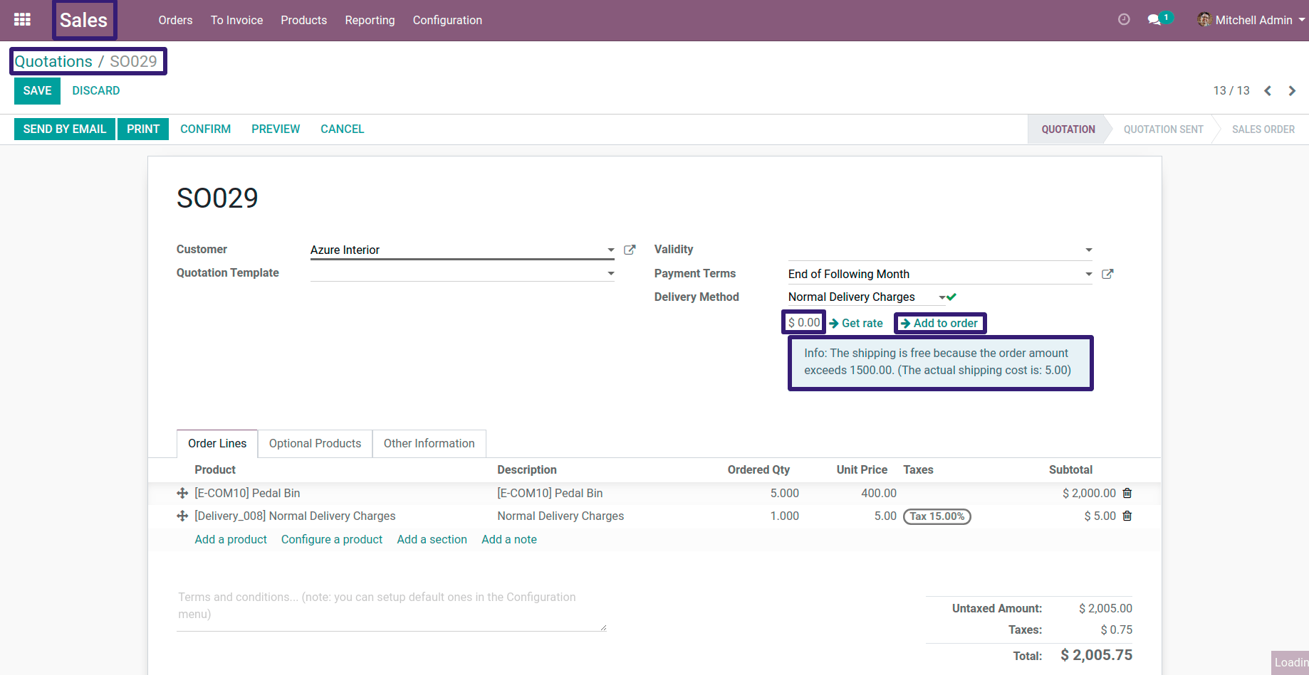  Delivery Prices In Odoo - Based on Rules