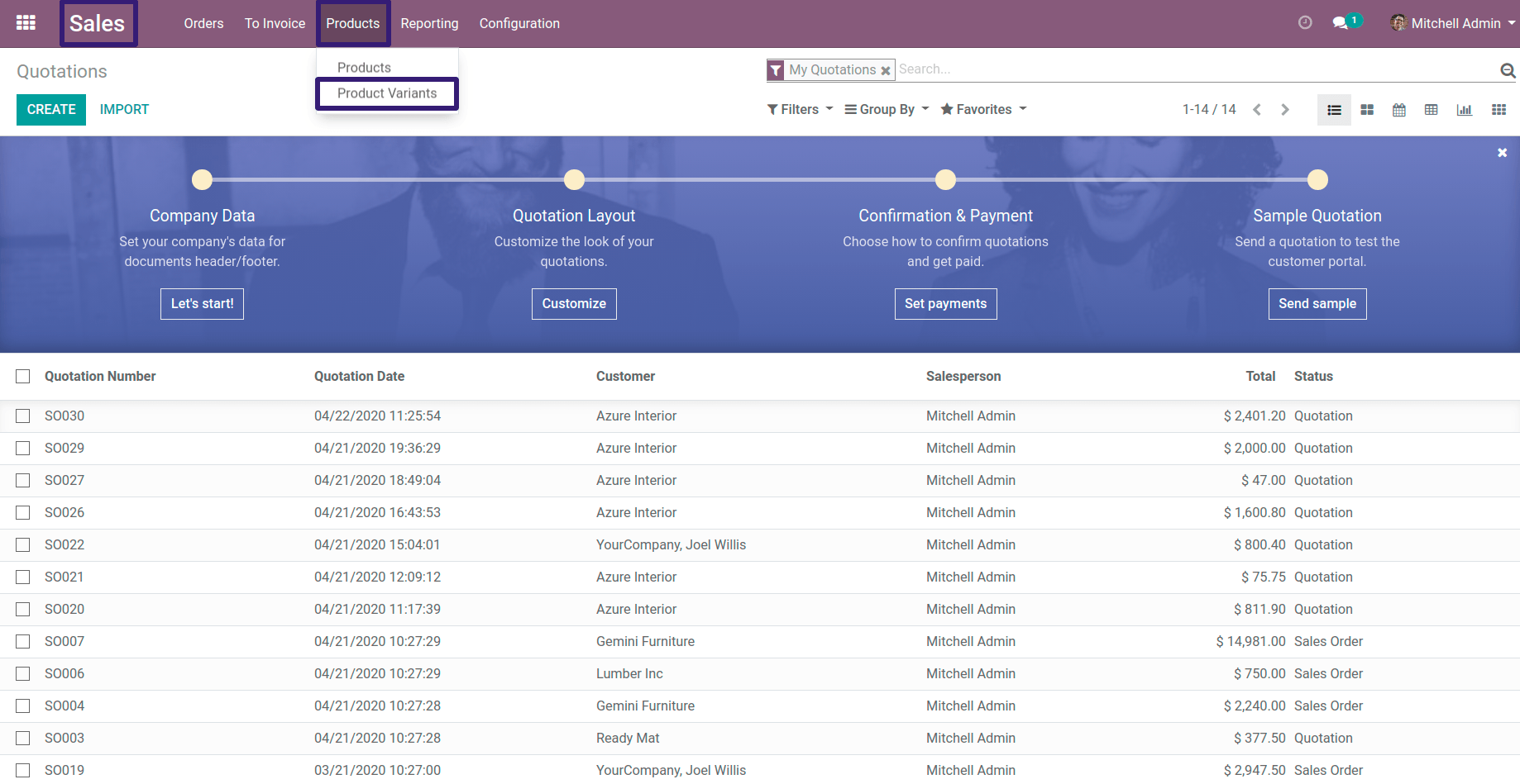 Product Variants In Odoo 