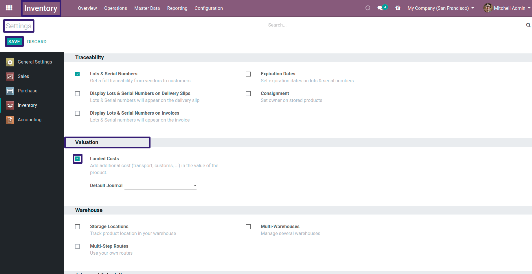 Landed Cost Configuration In Odoo 13