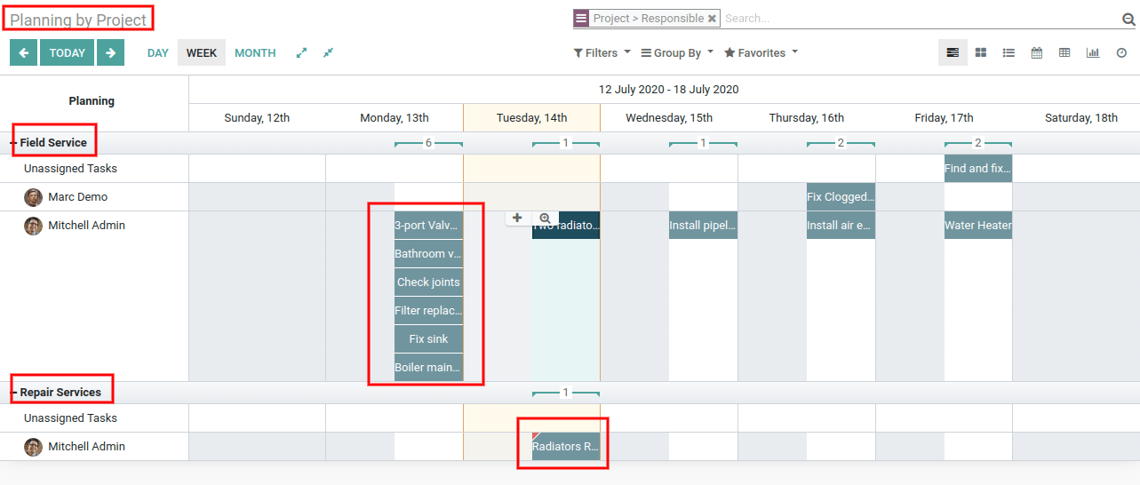 Planning In The Field Service By Project