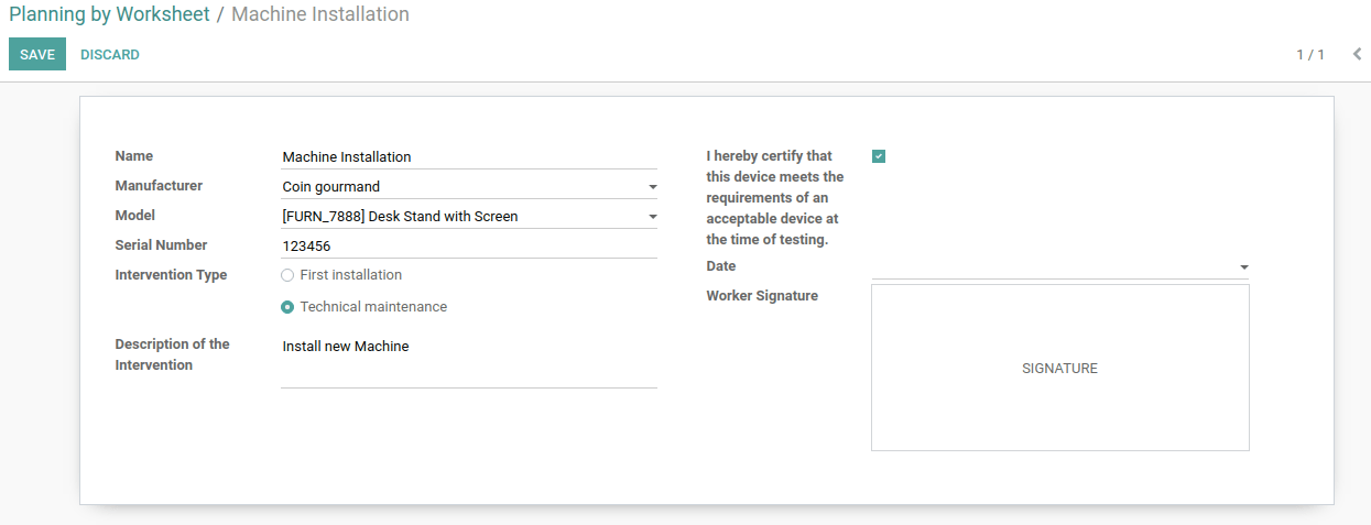 Planning by WorkSheet On Task