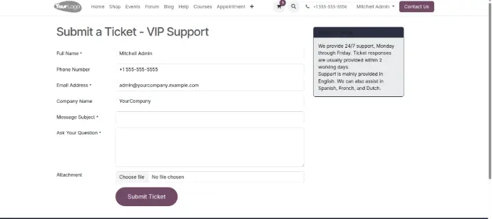 website forms