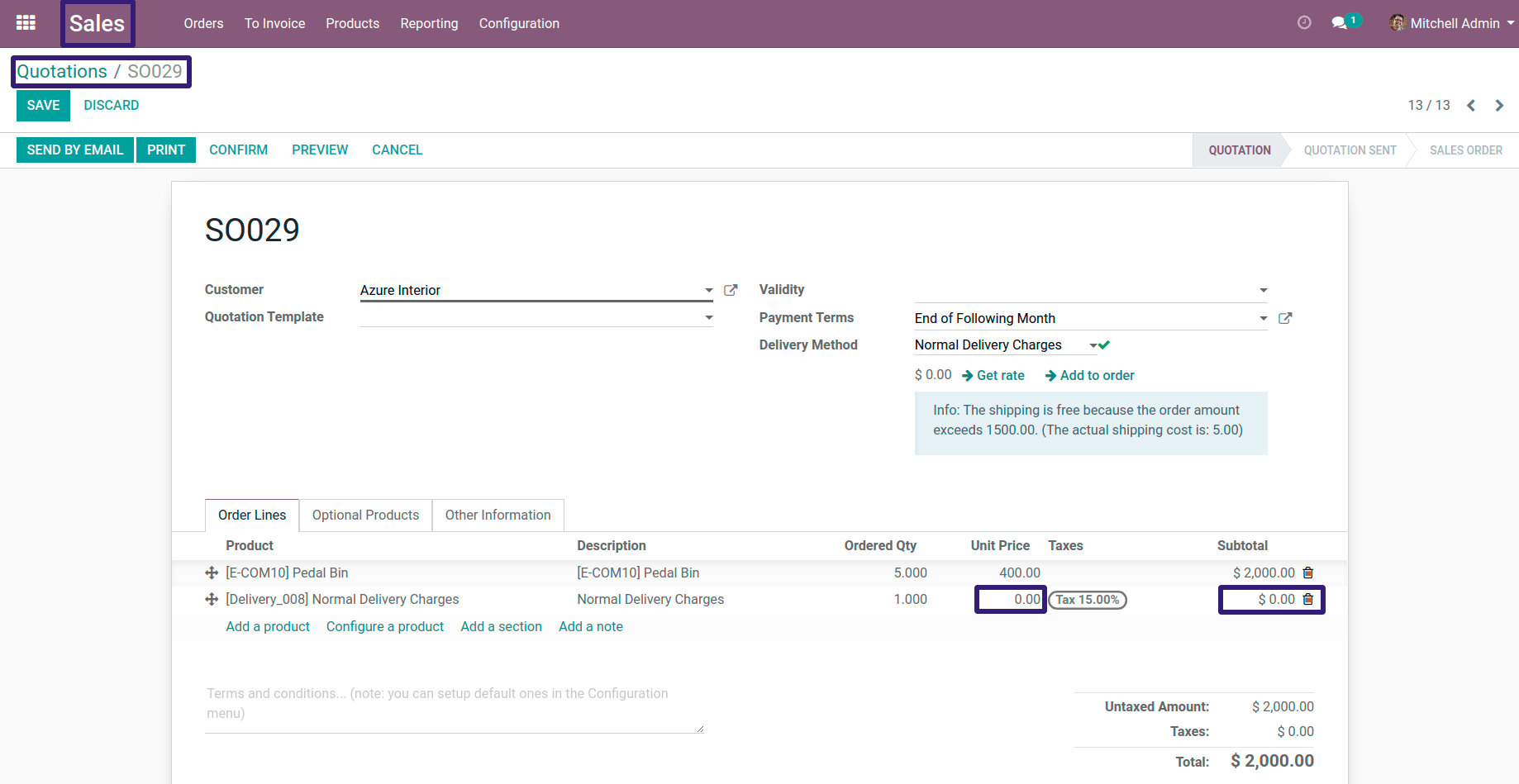  Delivery Prices In Odoo - Based on Rules