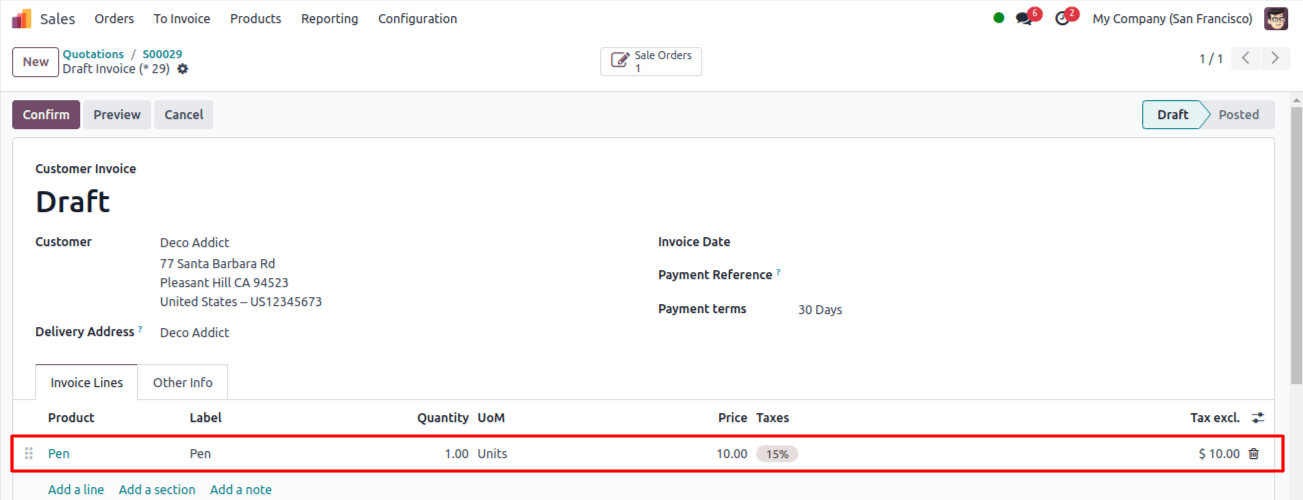 sale order invoice