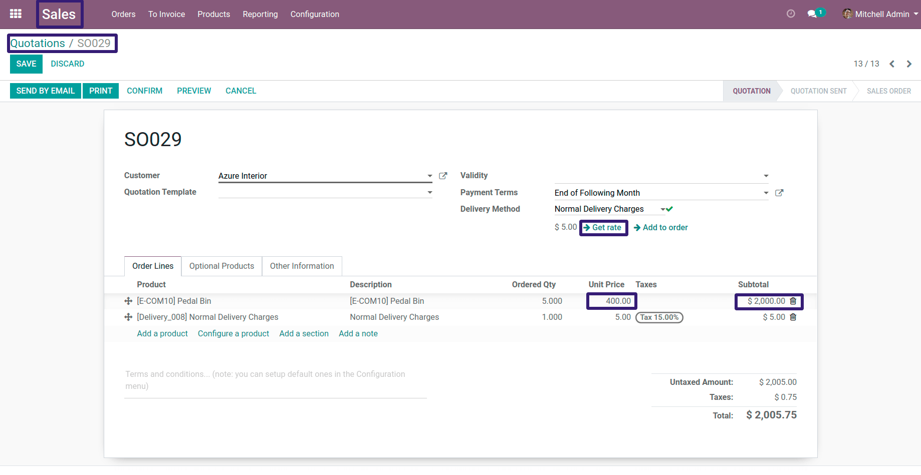  Delivery Prices In Odoo - Based on Rules