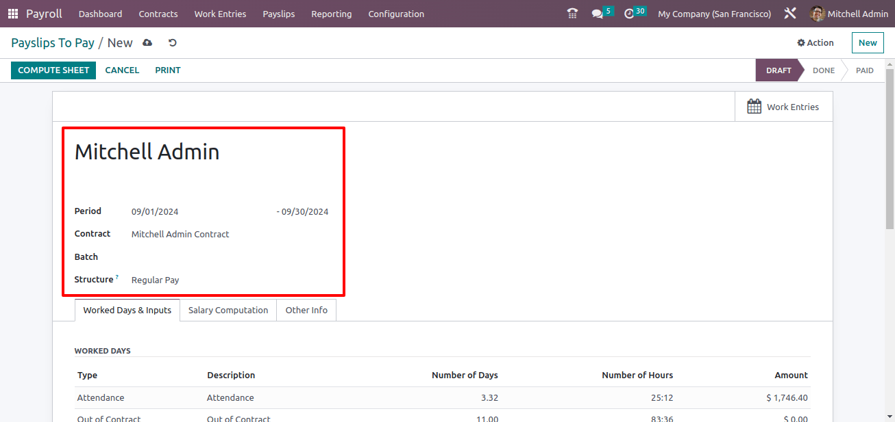 Create a New Payslips To Pay For Mitchell Admin