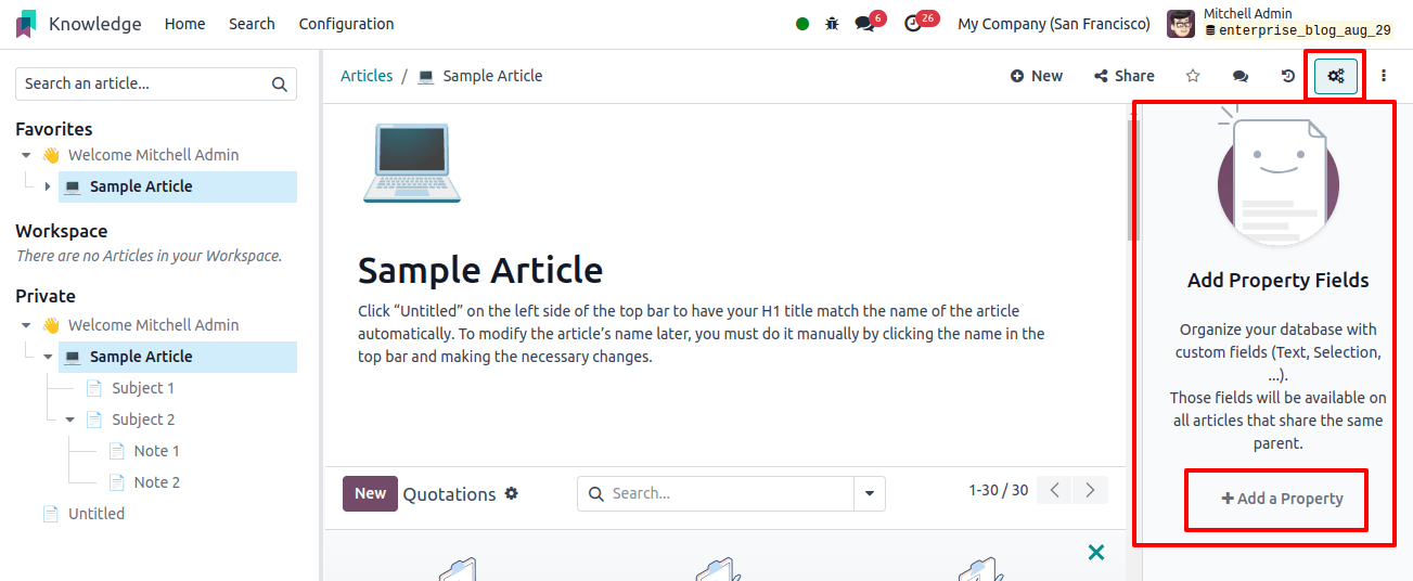 Adding Property Fields