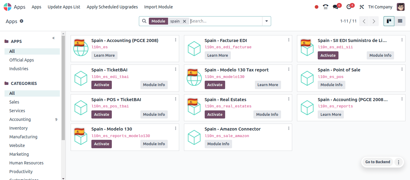 Spain Modules