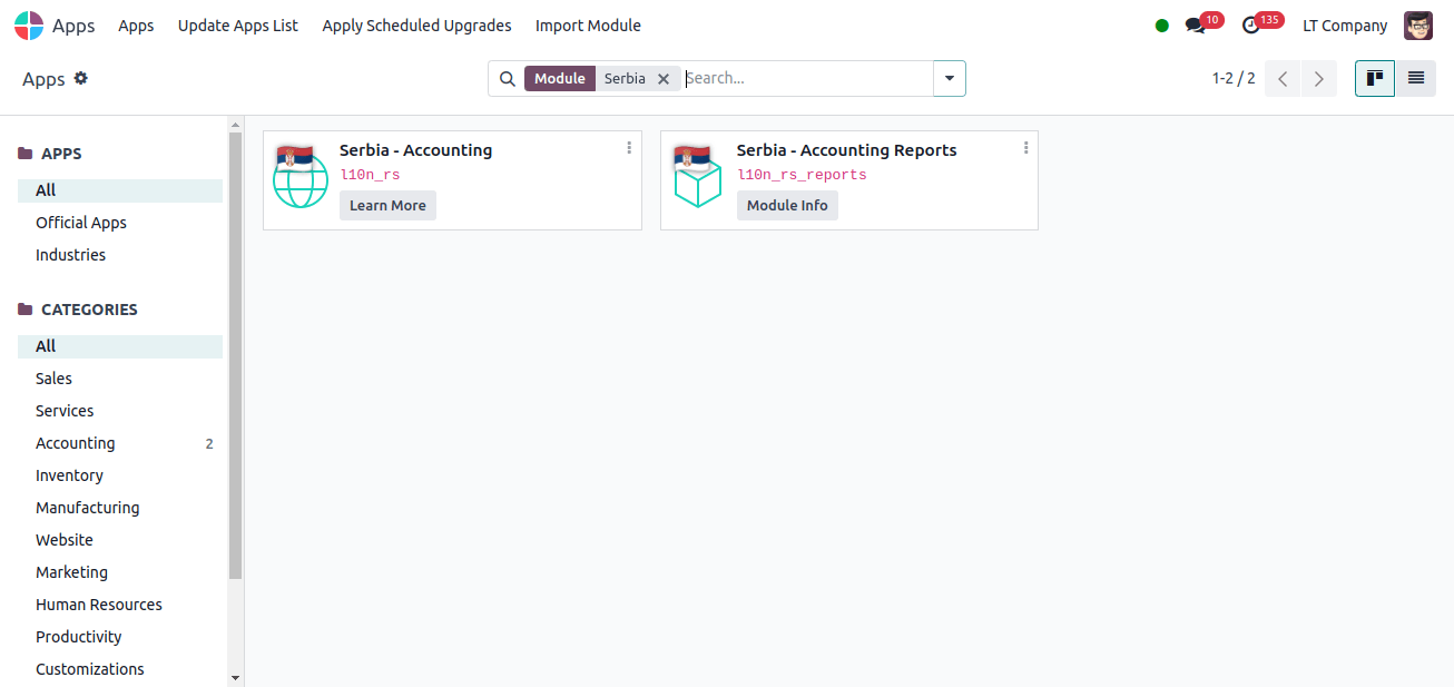 Serbian Accounting Localisation