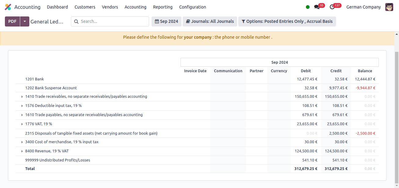 general ledger