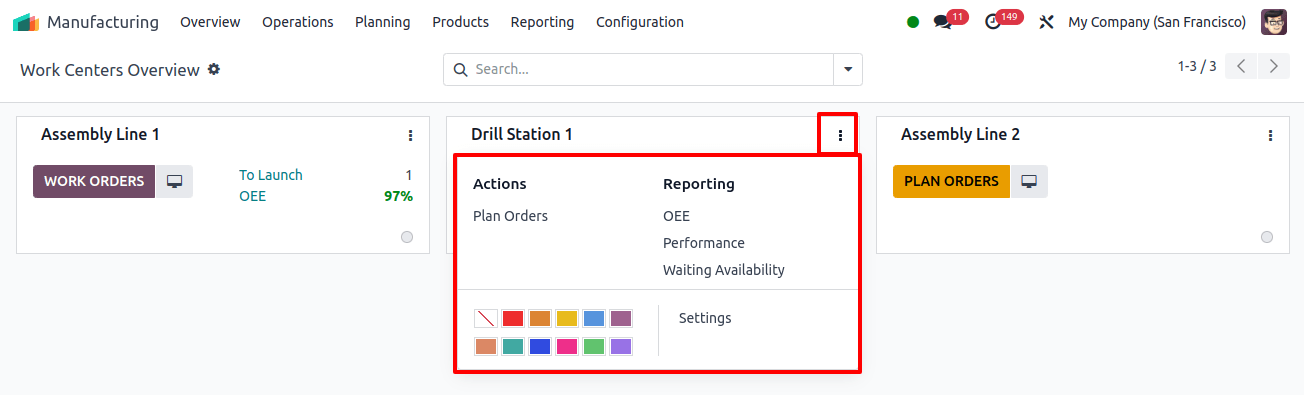 selecting the three dots in the top right corner